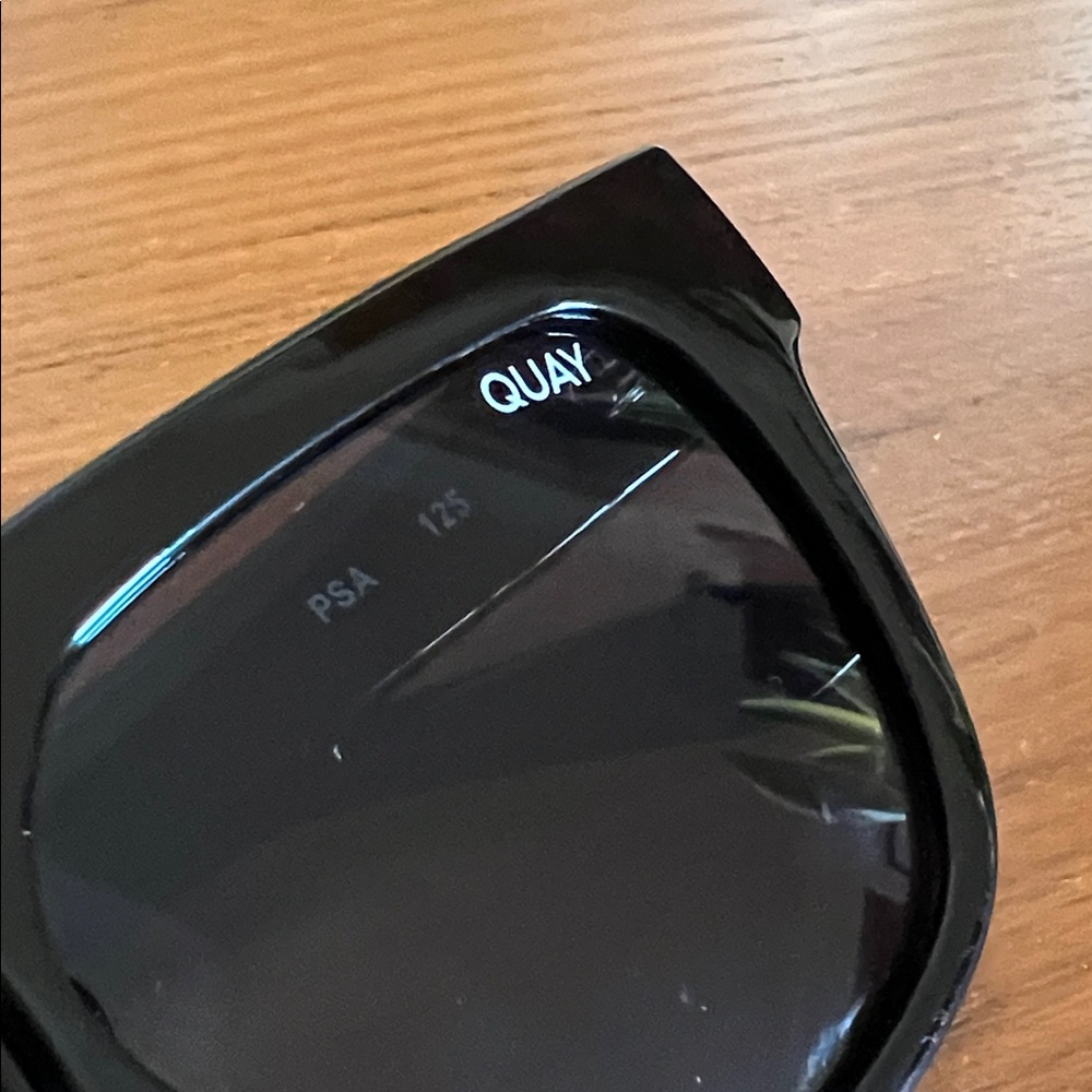 Quay Australia Glossy Black Sunglasses - Picture 2 of 9